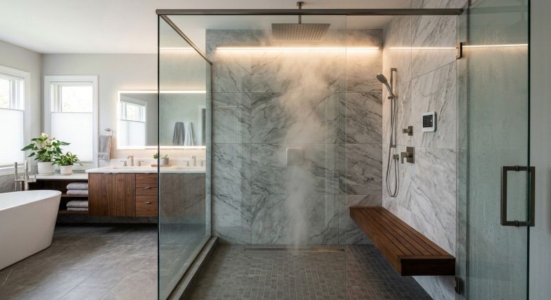 Granite Shower Installation in Whatcom County, WA